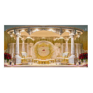Mandap de Fibra para Bodas Reales, Mandap Rajasthani Rajwada, Decoración de Mandap para Bodas, Pilares Exclusivos de FRP, Mandap para Bodas, Mandap de Nueva York - Product Image 1