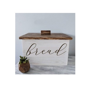 Boîte à pain en bois avec un grand espace de rangement, couvercle lisse, fabrication en bois robuste, conservant la fraîcheur et la douceur du pain au quotidien - Product Image 4