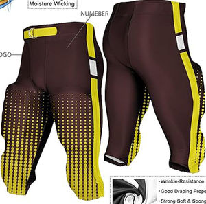 Pantalons de football américain 100% haute qualité 2025 Longueur genou Qualité supérieure Pantalons de football américain à vendre Personnalisés - Product Image 6