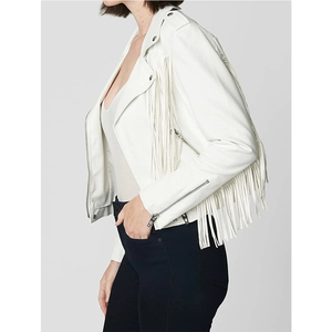 Nouvelle veste en cuir à franges de printemps, blazer streetwear, veste en cuir de mouton véritable, veste à franges en cuir, veste à franges en cuir à vendre - Product Image 3