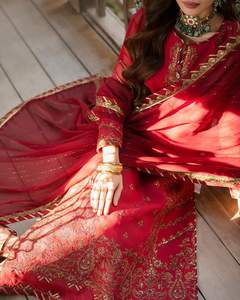 Vestido DE BODA bordado pesado Lehenga Choli de seda multicolor para mujer de diseñador para fiesta nupcial ropa India pakistaní - Product Image 2