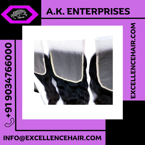 Extensions de cheveux humains vierges indiens naturels de qualité supérieure, style vague de fermeture en vente pour l'exportation - Product Image 2