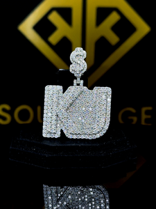 Colgante Hip Hop con nombre personalizado, colgante Hip Hop con nombre personalizado para hombre, colgante Moissanite, joyería Hip Hop Ice Out - Product Image 2