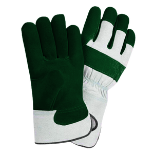 Gants de travail en cuir de vachette fendu avec logo personnalisable de haute qualité - Product Image 5