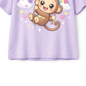 T-shirts pour enfants 100% coton, doux, respirants, à manches courtes, col rond, écologiques, décontractés pour l'été, pour garçons et filles, haut confortable - Product Image 4