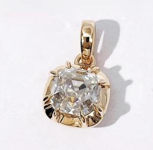 Colgante de diamante de moissanita de Plata de Ley 925, colgante de diamante de corte Asscher, joyería de hip hop, colgante personalizado - Product Image 2