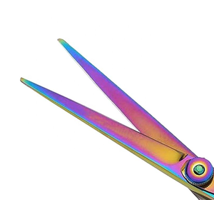 Tijeras de corte de pelo de peluquero de acero inoxidable ultra afiladas Multicolor ligero de alta calidad para salones herramienta de belleza de uso doméstico - Product Image 3