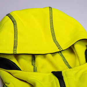 Sudadera de construcción de alta visibilidad FR amarilla personalizada al por mayor chaqueta con capucha de seguridad reflectante de alta visibilidad hecha de algodón para - Product Image 3