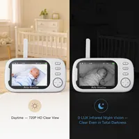 Monitor Bayi Baru 2026 Tanpa WiFi Kamera HD 720P 3.5 Inci 2.4GHz Nirkabel Penglihatan Malam Bicara 2 Arah VOX Suhu Telepon Pengasuh