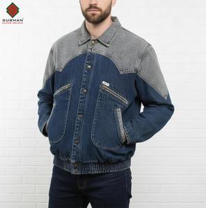 แจ็คเก็ตยีนส์ทำมือแบบทูโทนลายฟอกกรด สไตล์เรโทรสำหรับผู้ชาย คอสเพลย์ McFly สไตล์ไฮสตรีท ใส่ได้ทุกฤดู - Product Image 3