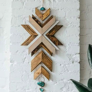 Tenture murale en bois pour chambre au-dessus du lit ajoutant une chaleur naturelle et une texture artistique décorative - Product Image 1