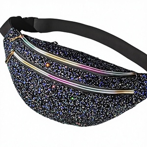 Sac banane unisexe Bagnex tendance, motif brillant, étanche, en polyester, avec fermeture éclair, forme coussin, idéal pour les voyages - Product Image 5