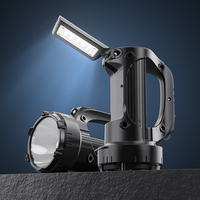 Projecteur LED rechargeable avec lampe latérale SMD pour le camping en extérieur, lampe de poche pour la sécurité et la chasse