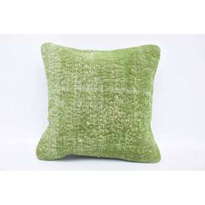 Oreiller en laine verte Kantha mosaïque Paisley Patchwork 18x18 pouces tissé avec motif vintage - Product Image 1