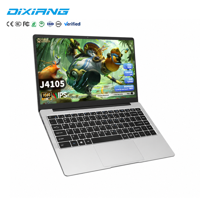 Wholesale Cheap DIXIANG 14" Laptop J4105 Laptop 6GB RAM 512GB SSD 1TB ROM with 1920*1080 FHD Intel Wins 10/11 Business Laptop