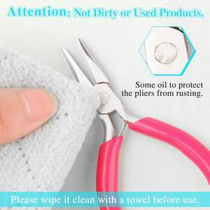 Mini <b>Bent</b> <b>Nose</b> <b>Plier</b>- Precision <b>Pliers</b> for Crafts, Jewelry, Electronic, DIY- 4-1/2 Inch - Product Image 6