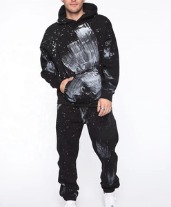 Vente en gros de nouvelle mode de survêtement Slim Fit pour hommes sweat-shirt skinny à capuche noir personnalisé avec effet soleil délavé écologique pour l'hiver - Product Image 1