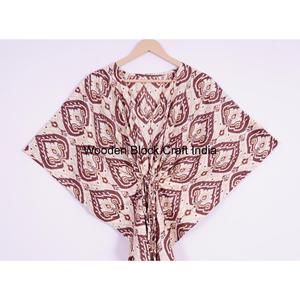 100% Cotton <b>Kaftan</b> Indian Cotton Dress Bohemian Cotton Robe Summer Wear <b>Kaftan</b> Night Wear <b>Womens</b> <b>Kaftan</b> For Gift - Product Image 2