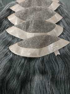 Patch de cheveux humains vierges indiens de haute qualité pour hommes 100g-Kinky Straight/Loose Deep Wave/Kinky Curl Styles - Product Image 2