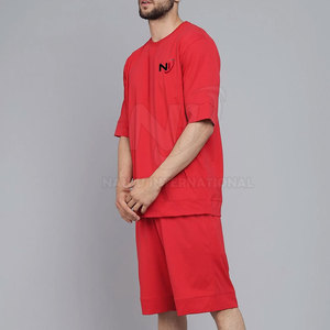 Camisas de manga corta duraderas y conjuntos de pantalones cortos al por mayor hombres moda transpirable camiseta y conjunto de pantalones cortos - Product Image 3