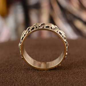 Bague ethnique au design bohème, motif oiseau, en laiton tribal, pour femme, bijoux animaliers en laiton antique, vente en gros/OEM/ODM - Product Image 4