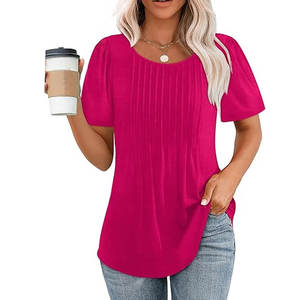 Precio al por mayor, camisetas de mujer, ropa informal para mujer, nueva moda de verano, camisetas de algodón de manga larga para mujer - Product Image 1