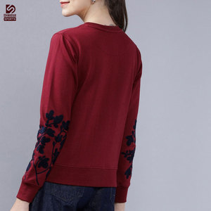 Sweat-shirt d'hiver pour femme de haute qualité, séchage rapide, manches longues, col rond, 100 % coton, tissu toile, logo avant, élégant, best-seller - Product Image 1