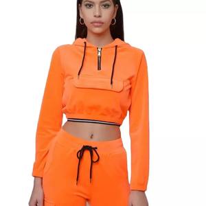 Vente en gros de sweats à capuche pour femmes sur mesure Services OEM pull uni sweat-shirt de jogging en polaire avec logo à capuche pour la saison d'hiver - Product Image 4