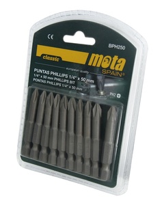 Confezione da 10 punte per cacciavite a stella Philips PH2 25mm (Mota BPH225) - Product Image 1