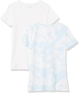 T-shirts minimalistes en coton à col en V pour femmes, doux et confortables, vente en gros de t-shirts pour femmes de Bangladesh Garments - Product Image 1