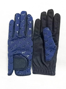 Guantes de equitación estampados a medida de alta calidad 100%, recién llegados, guantes de montar de cuero transpirables hechos a medida - Product Image 4