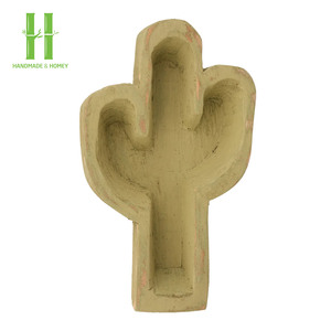 สินค้าขายดี คุณภาพสูง ชามไม้สำหรับเทียนหอม งานไม้ธรรมชาติ ชามไม้สไตล์ฟาร์มเฮาส์ แกะสลักด้วยมือ ชามไม้สำหรับใส่เทียน - Product Image 3