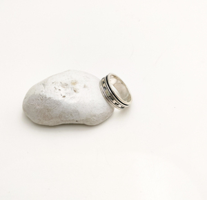 Bague Spinner en Argent 925 Bague de Méditation en Argent Anxiété Inquiétude Fidget Spinner Band Vente en Gros Bijoux en Argent Sterling Bague Spinner - Product Image 3
