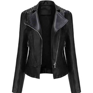 Heavy Metal Punk New OEM ODM <b>Studded</b> Fitted Leather Woman Jackets Custom Manufacturer High Quality - Product Image 5
