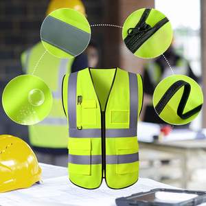Security <b>Vest</b> with Reinforced Stitching and Reflective Tape OEM Factory Customizable for Teams - Product Image 5