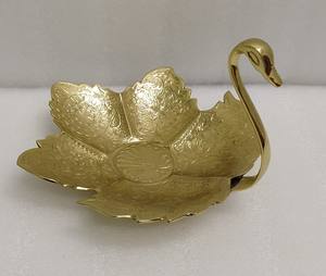 Bol de service en laiton de conception de canard de luxe pour la maison hôtel restaurants table et vaisselle couleur dorée forme ronde bols de service - Product Image 4