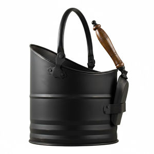 European Style Copper Antique Finished Metal Coal Bucket With Handle Home Outdoor Garden Fireside Hod Buckets - Product Image 3