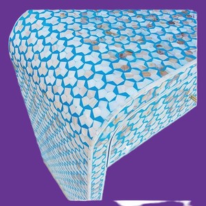 Mesa de consola de cascada con incrustaciones de hueso-Mesa de entrada de pasillo elegante para decoración del hogar, muebles con incrustaciones de hueso hechos a mano - Product Image 3