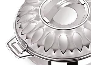 Plats à fondue isothermes classiques en acier inoxydable, imprimés, durables, pour soupes, ragoûts, plats mijotés, idéal pour un déménagement - Product Image 3