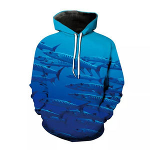 Vente en gros chemise imprimée par sublimation à séchage rapide UPF 50 personnalisée Protection UV vêtements de pêche capuche pour hommes à manches longues - Product Image 1
