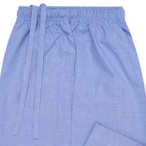 Ensemble de pyjama t-shirt uni marine | Ensemble de salon tissé 100% coton Vêtements de nuit doux et respirants à demi-manches avec t-shirt et pantalon à col rond - Product Image 5