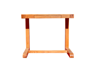 Modern Simple C-Shaped Solid Wood Writing <b>Desk</b> Durable Home Office Study Table with Curved Design and <b>Save</b> <b>Space</b> Drawer - Product Image 2