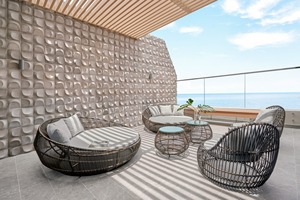 Ensemble de canapé en rotin Conversation sectionnelle extérieure ajoute du classique et de la praticité à votre jardin, pelouse, piscine et arrière-cour. - Product Image 6