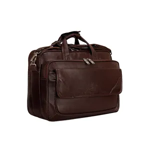 Tas kurir Laptop bergaya kulit asli tas Laptop tas Laptop kualitas Premium dengan desain elegan