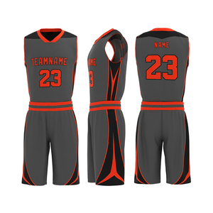 Ensemble d'uniformes de basketball unisexe personnalisé de qualité supérieure, taille plus, respirant, léger, entraînement estival, antibactérien, anti-UV, séchage rapide - Product Image 2
