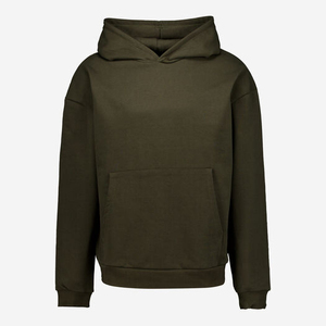 Haute qualité 500gsm poids lourd hommes pull à capuche français éponge doublé solide tricoté surdimensionné goutte épaule hiver non - Product Image 5