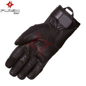 Gants de moto en cuir imperméable noir de qualité supérieure, unisexe, durables, équipement de conduite de moto, sports, motocross, doigts complets - Product Image 2