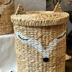 ตะกร้าผักตบชวาธรรมชาติทำมือ2ชุด - Product Image 1