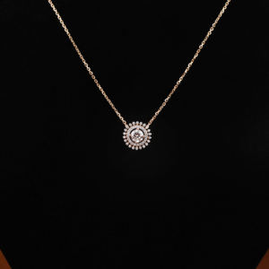 Luxurious Minimal 18KT <b>Solid</b> <b>Gold</b> Plated Round Cut Lab Grown Diamond <b>Pendant</b> New Trendy Classic Style Charming fashion <b>Pendant</b> - Product Image 2