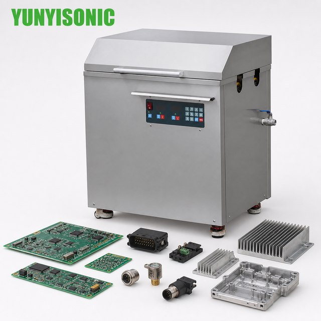 Yunyisonic 40kHz Stainless Steel Industrial Ultrasonic Cleaner With Heating Sweep For PCB Control Boards Precision Flux Cleaning